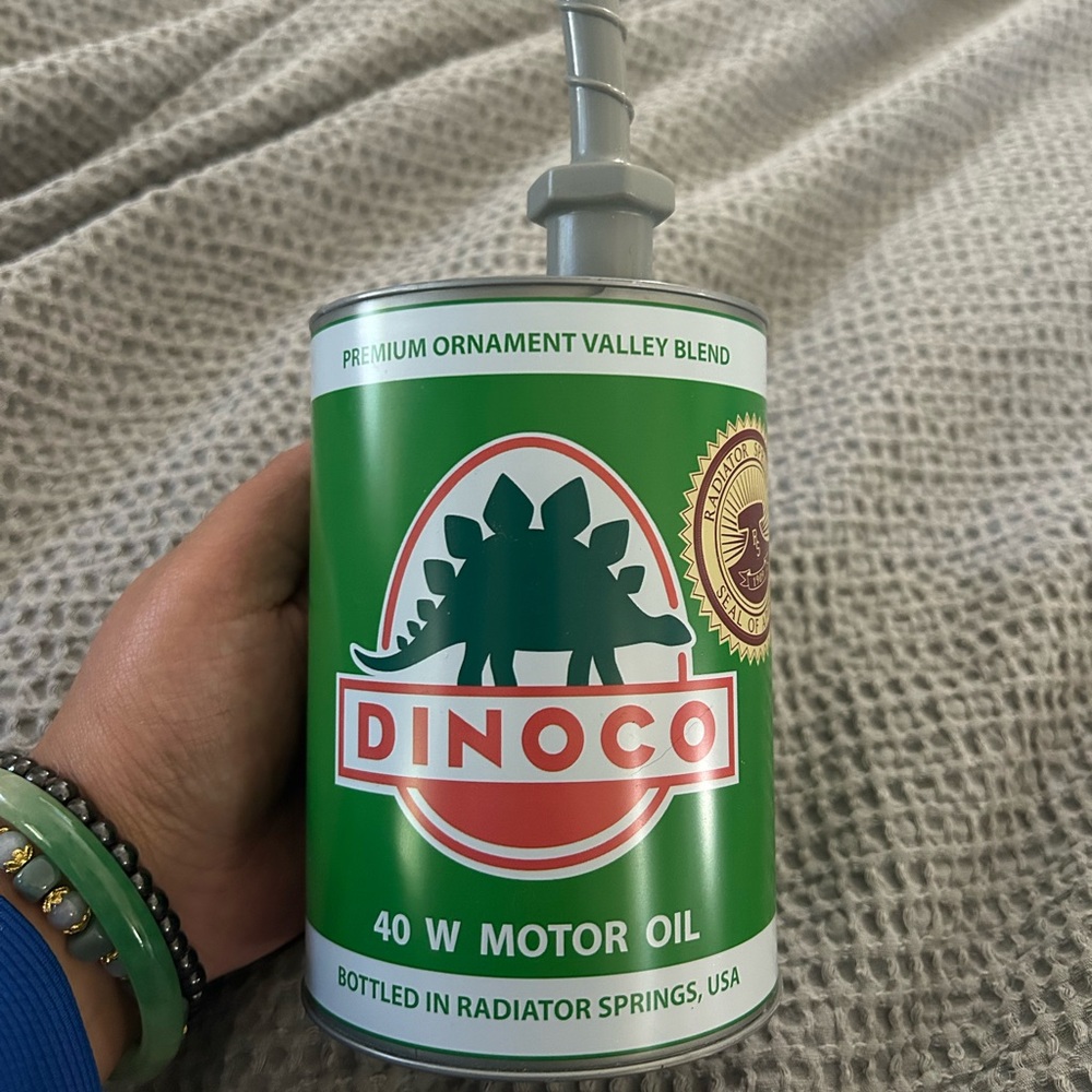 Disney Cars Green Dinoco Motor Oil Can